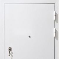 Входная дверь Стальной стандарт S12 Белая шагрень