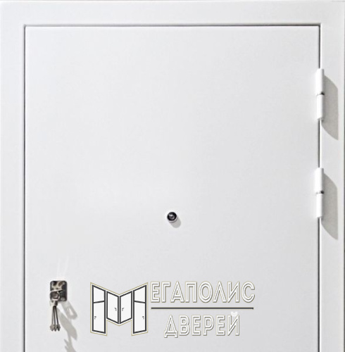 Входная дверь Стальной стандарт S12 Белая шагрень