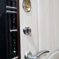 Входная дверь Стальной стандарт S1 Белый дуб