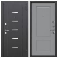 Входная дверь 7,5 см Арда серебро Велюр