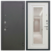 Входная дверь 6 см Серебро Зеркало