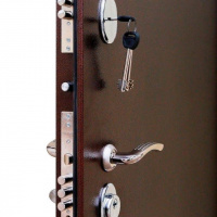 Входная дверь Стальной стандарт S1 Белый дуб