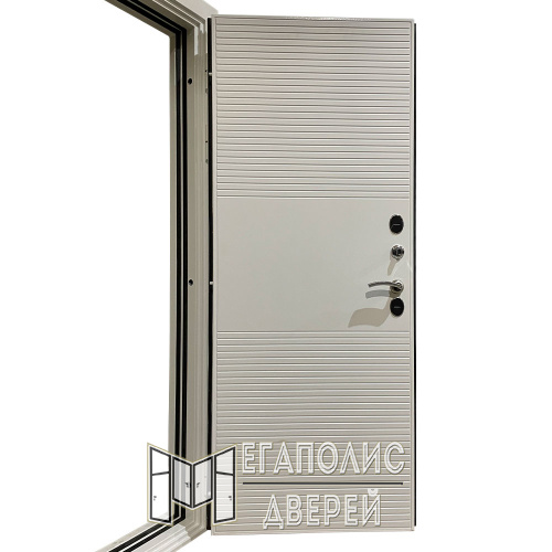 Входная дверь Стальной стандарт Терма Белая